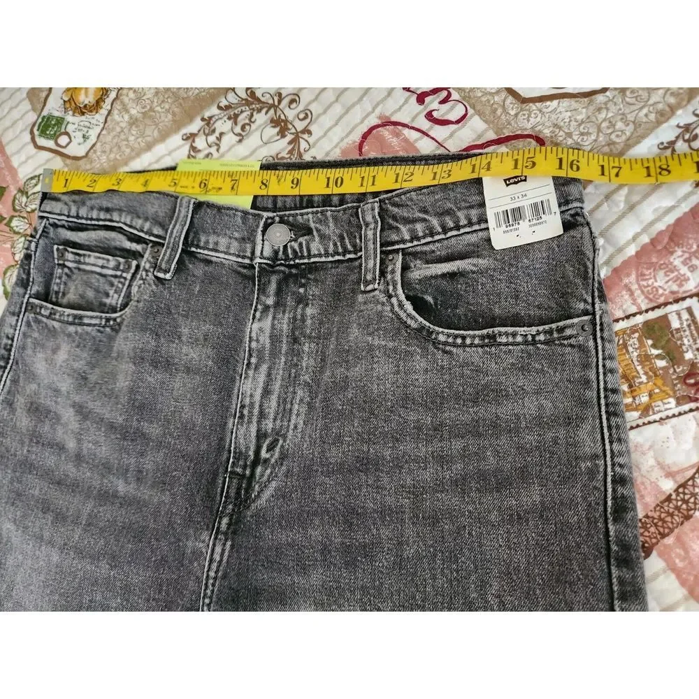 Levi's 510 Skinny Jeans Pants Mens Denim Stretch Black‎ Wash original Size 33×34
